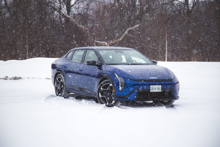 Kia EV4 om vinteren