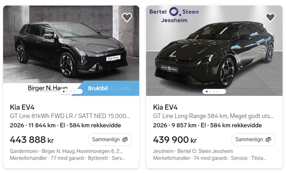 Brukt Kia EV4 til salgs
