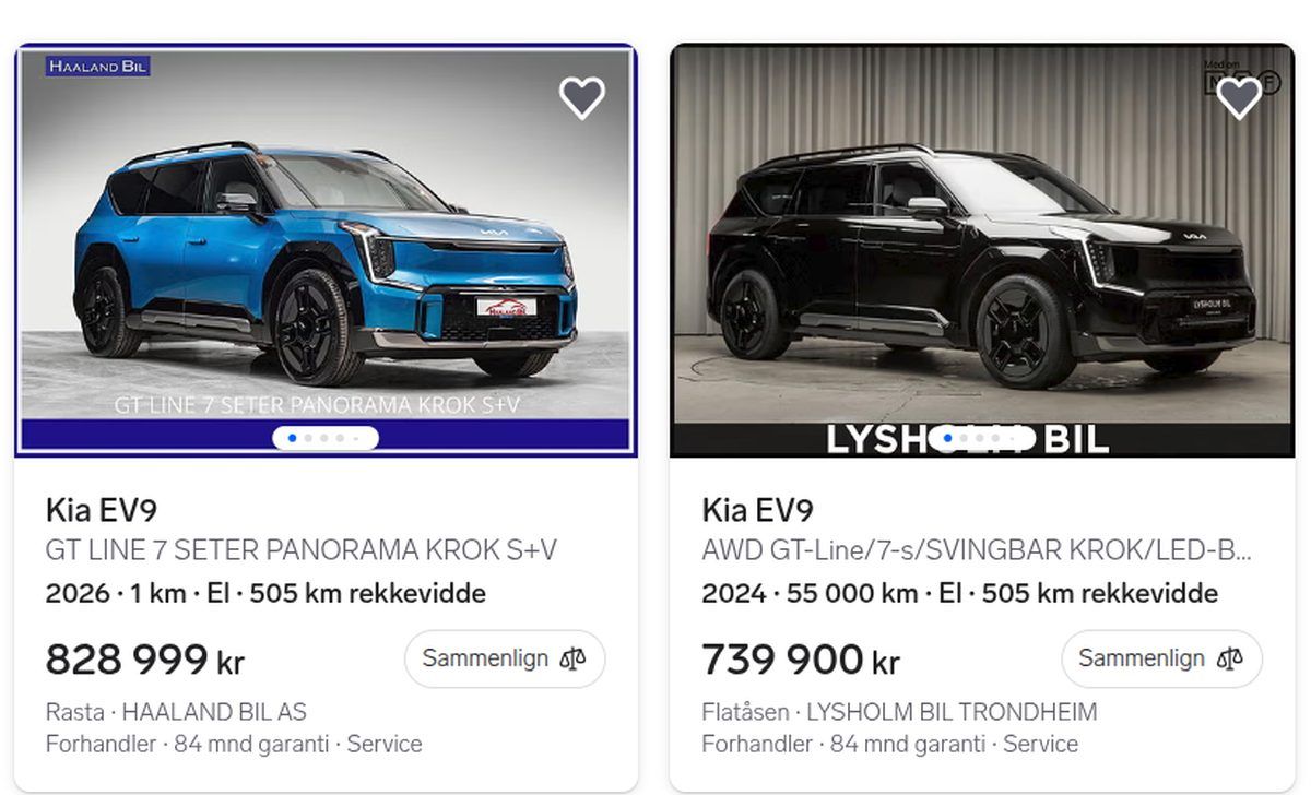 Brukt Kia EV9 til salgs
