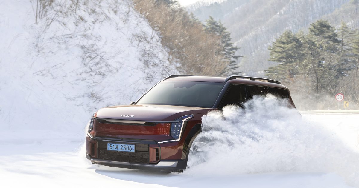 Kia EV9 vinter