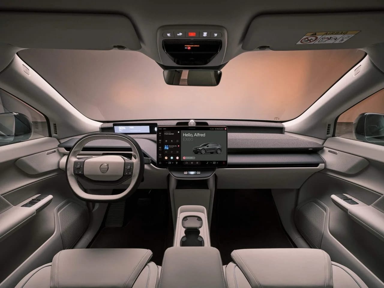 Skjerm og interiør i Volvo EX60