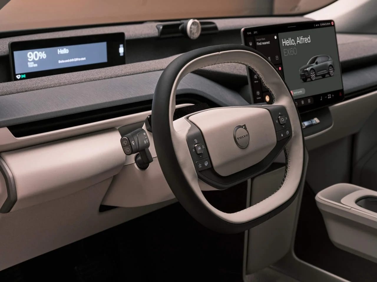 Interiør i Volvo EX60